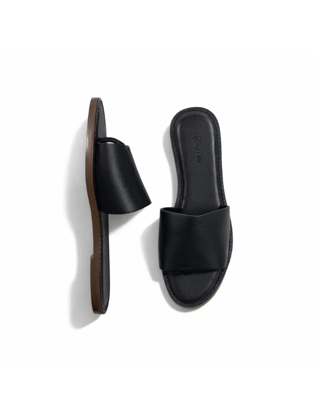Madewell The Boardwalk Post Slide Sandal Women’s 7M Black Leather Summer - Picture 15 of 16